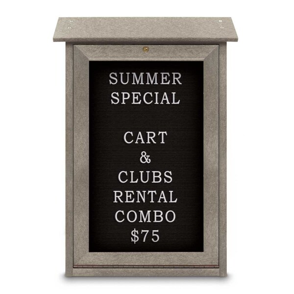Outdoor Enclosed Combo Board, 48"x36", Black Frame/Burgundy & Cloud